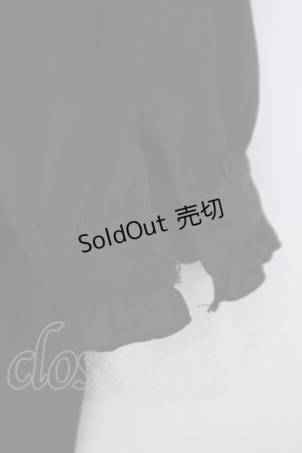 画像2: axes femme / クラシカル刺繍七分袖ブラウス M クロ O-26-01-29-1025-AX-BL-OW-OS (2)