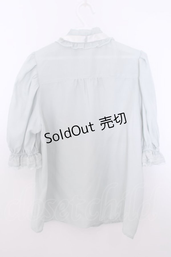 画像2: axes femme / ヨークレースドットドビーブラウス M ミントグリーン O-26-01-29-1030-AX-BL-OW-OS (2)