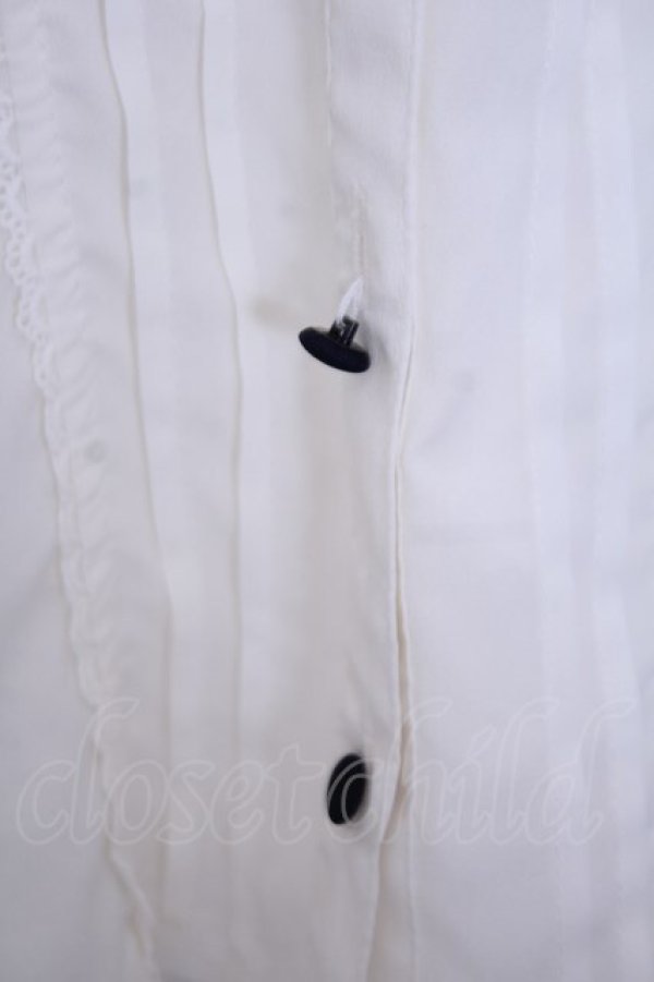 画像2: axes femme POETIQUE / トランプ刺繍スカラップ襟ブラウス M キナリ O-26-01-29-1031-AX-BL-OW-OS (2)