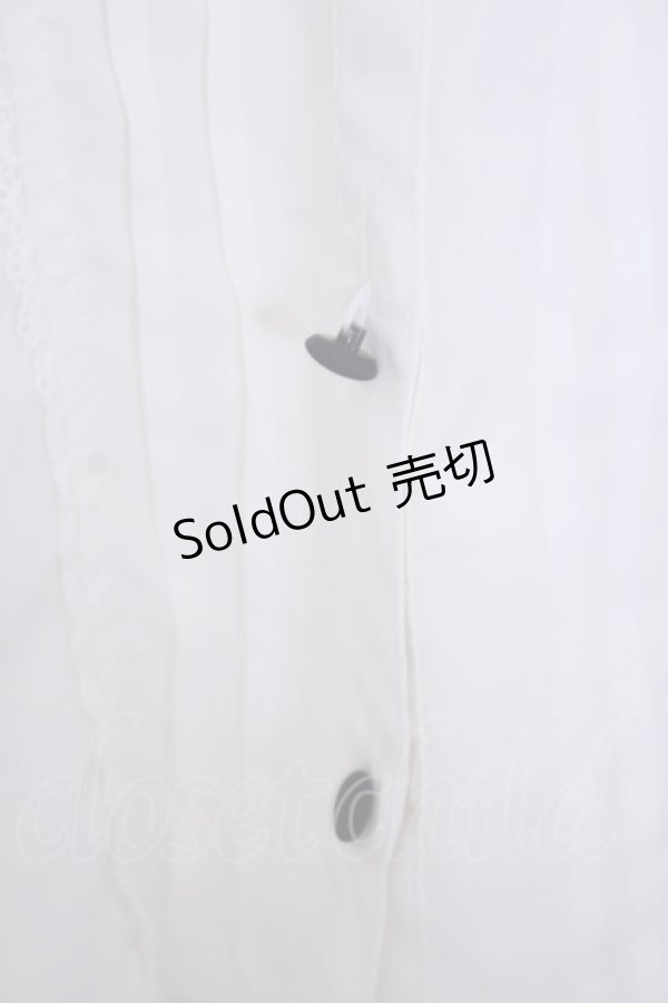 画像2: axes femme POETIQUE / トランプ刺繍スカラップ襟ブラウス M キナリ O-26-01-29-1031-AX-BL-OW-OS (2)