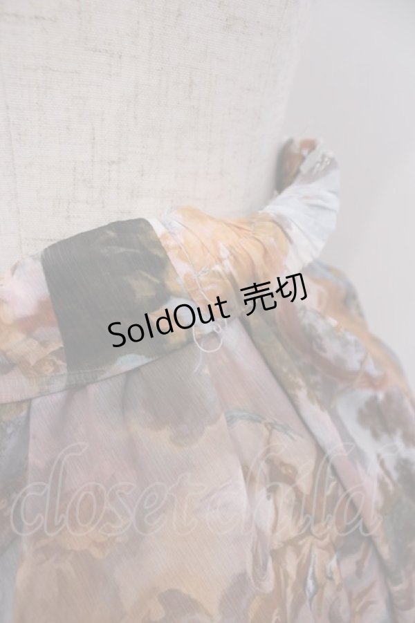 画像3: axes femme NOSTALGIE / 天使柄フリルロングスカート M サックス系 O-26-01-29-1037-AX-SK-OW-OS (3)