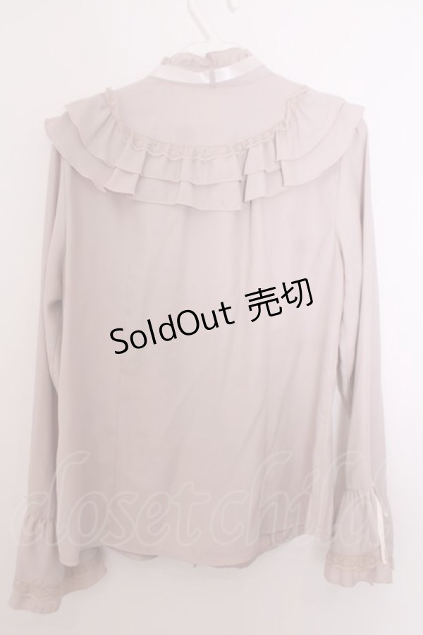 画像2: axes femme / フリル袖ブラウス M ピンク O-26-01-29-1038-AX-BL-OW-OS (2)