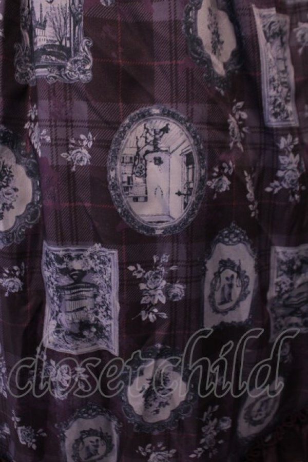 画像2: axes femme POETIQUE / ゴシックフレームワンピース M パープル O-26-01-29-1039-AX-OP-OW-OS (2)