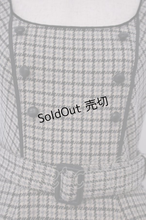 画像2: Victorian maiden / シャーロックチェックジャンパースカート  グレー O-26-01-29-001-CL-OP-OW-OS (2)