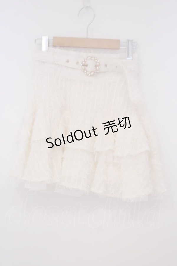 画像1: couture BY ROJITA / フェザーティアードミニスカート  オフシロ O-26-01-29-005-LO-PA-IG-OS (1)