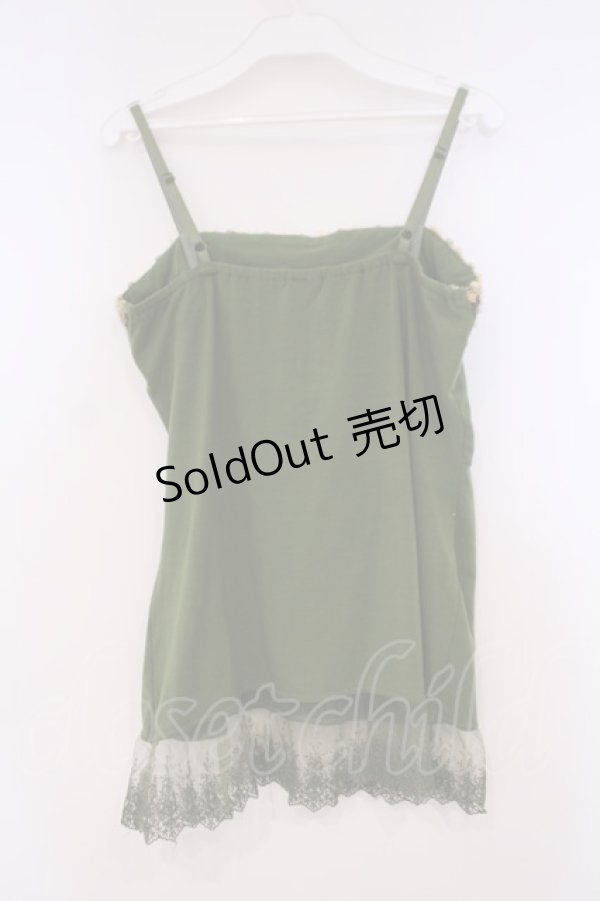 画像2: axes femme / ラメニットラインキャミソール M グリーン O-26-01-29-060-AX-TO-OW-OS (2)