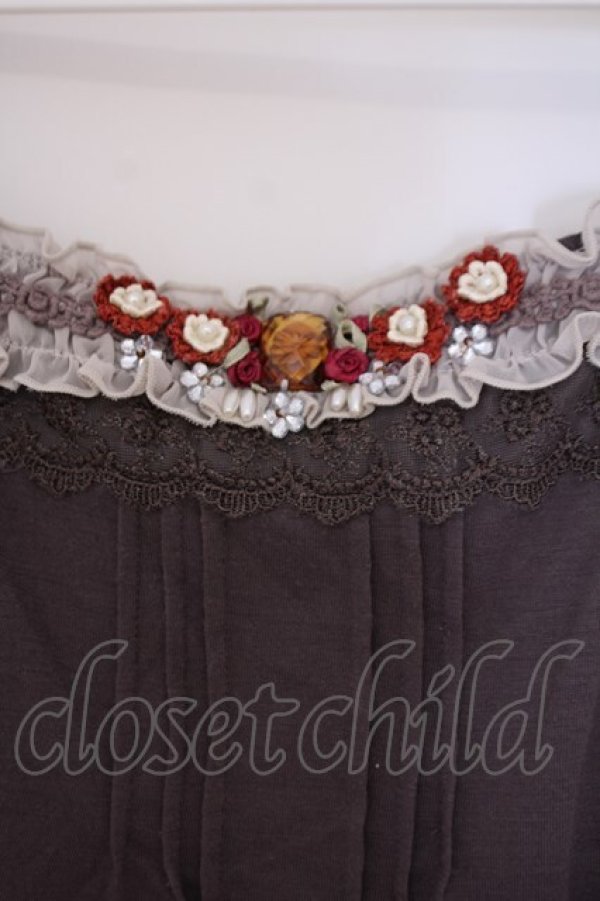 画像2: axes femme / ギャザーシフォンキャミソール M ブラウン O-26-01-29-064-AX-TO-OW-OS (2)