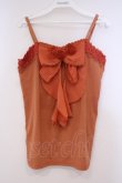 画像1: axes femme / バラモチーフ使いBIGリボンキャミソール M オレンジ O-26-01-29-066-AX-TO-OW-OS (1)