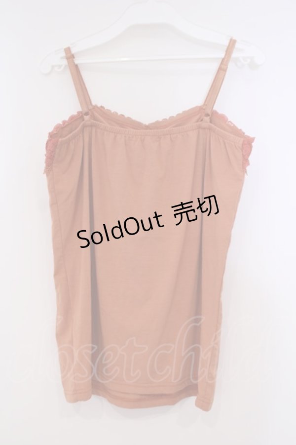 画像2: axes femme / バラモチーフ使いBIGリボンキャミソール M オレンジ O-26-01-29-066-AX-TO-OW-OS (2)