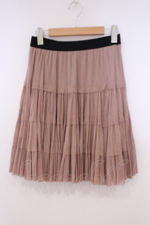 画像: axes femme / ラメチュールスカート M ピンク O-26-01-29-067-AX-SK-OW-OS