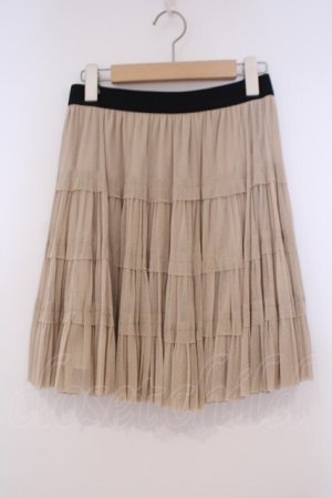 画像: axes femme / ラメチュールスカート M シャンパンゴールド O-26-01-29-068-AX-SK-OW-OS