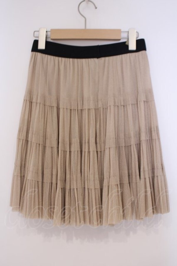 画像2: axes femme / ラメチュールスカート M シャンパンゴールド O-26-01-29-068-AX-SK-OW-OS (2)