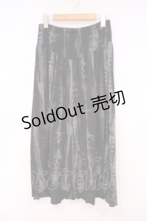 画像: ALGONQUINS / ムラ染ワイドパンツ F ブラック O-26-01-29-070-AL-PA-OW-OS