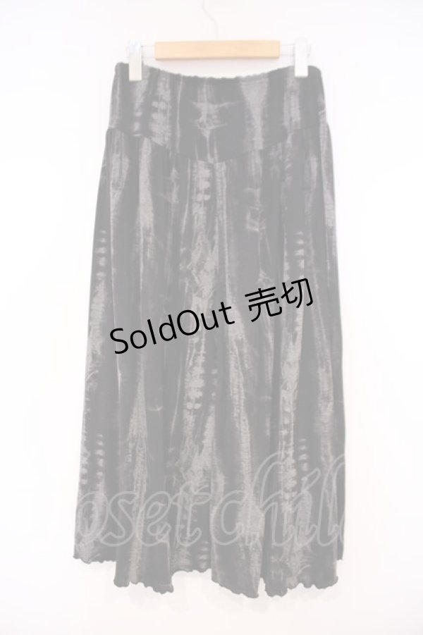 画像2: ALGONQUINS / ムラ染ワイドパンツ F ブラック O-26-01-29-070-AL-PA-OW-OS (2)