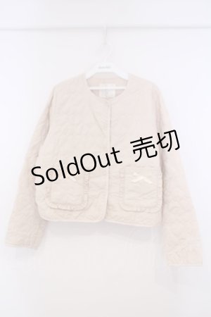 画像: m petit by misako / サンリオキャラクターズコラボ シナモロール タフタハートキルトジャケット M アイボリー O-26-01-29-071-LO-JA-OW-OS