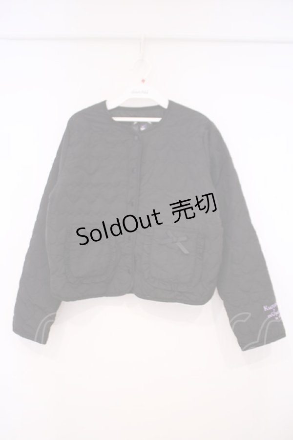 画像1: m petit by misako / クロミタフタハートキルトジャケット M クロO-26-01-29-072-LO-JA-OW-ZT587 (1)