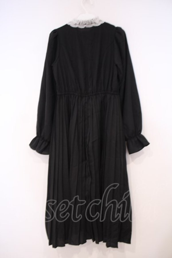 画像3: m petit by misako / AM*レースエリプリーツワンピース S クロ O-26-01-29-073-LO-OP-OW-OS (3)