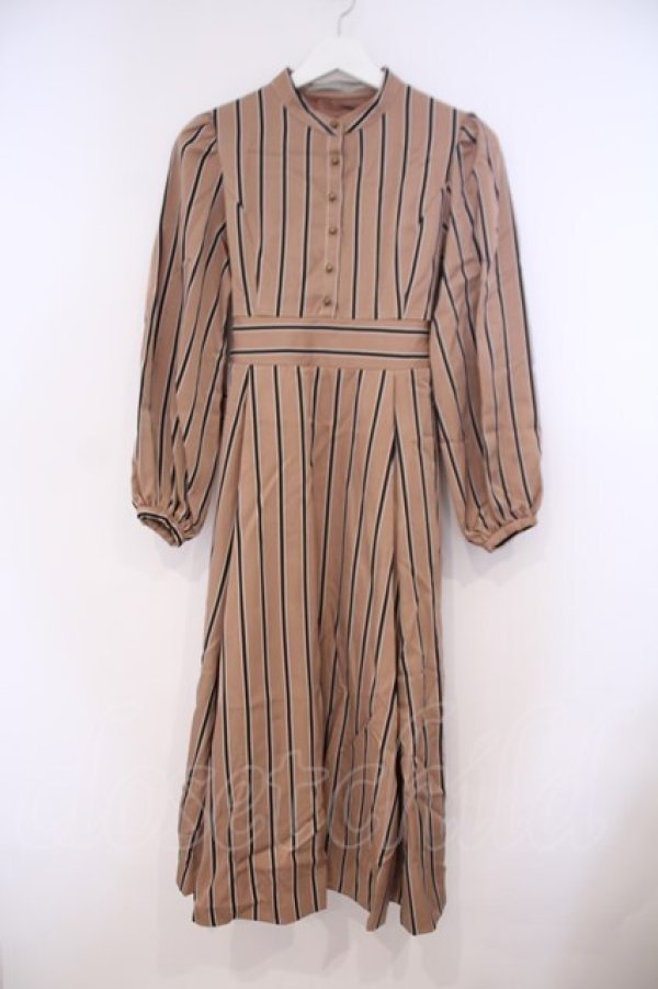 画像1: Maison de FLEUR Petite Robe canone / ニナのお茶会ワンピース S ベージュ O-26-01-29-075-EL-OP-OW-OS (1)