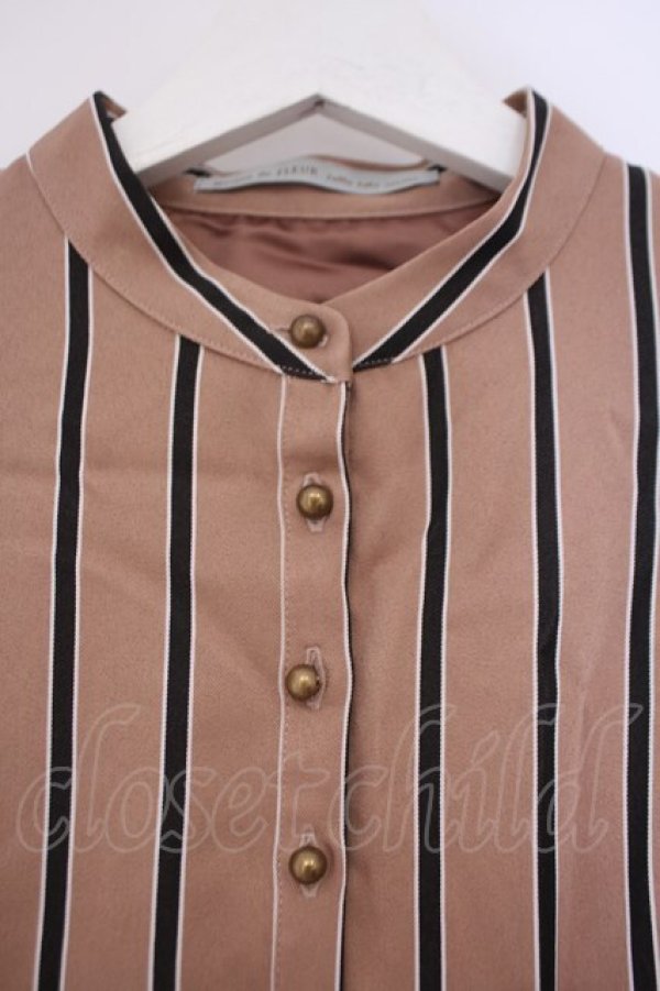 画像2: Maison de FLEUR Petite Robe canone / ニナのお茶会ワンピース S ベージュ O-26-01-29-075-EL-OP-OW-OS (2)