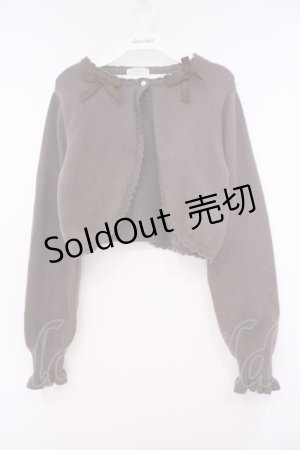 画像: m petit by misako / AM*リボンニットボレロ S ブラウンO-26-01-29-079-LO-TO-OW-ZT586