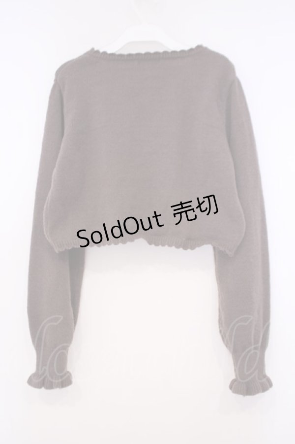 画像2: m petit by misako / AM*リボンニットボレロ S ブラウンO-26-01-29-079-LO-TO-OW-ZT586 (2)