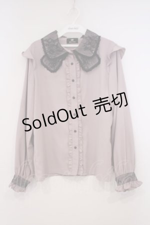 画像: Rojita / 衿レース前立てフリルブラウス  ピンク O-26-01-29-007-LO-BL-IG-OS