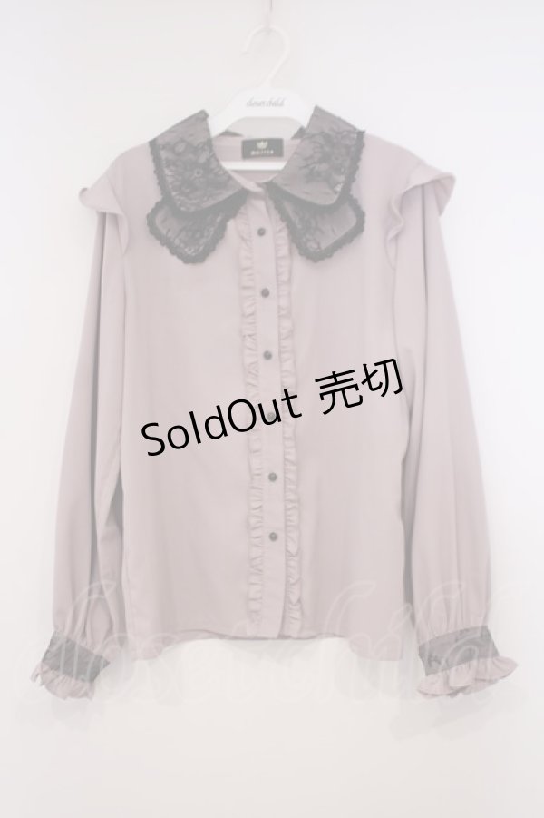 画像1: Rojita / 衿レース前立てフリルブラウス  ピンク O-26-01-29-007-LO-BL-IG-OS (1)