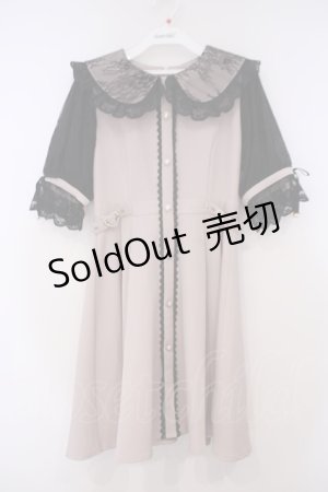 画像: Rojita / サイドハートバックルビック衿ワンピース  ピンク×クロ O-26-01-29-008-LO-OP-IG-OS