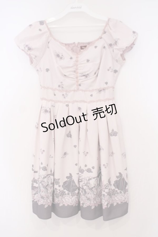 画像1: Secret Honey / ローズプリントワンピース -Sleeping Beauty ver- 2 ピンク O-26-01-29-089-CA-OP-OW-OS (1)