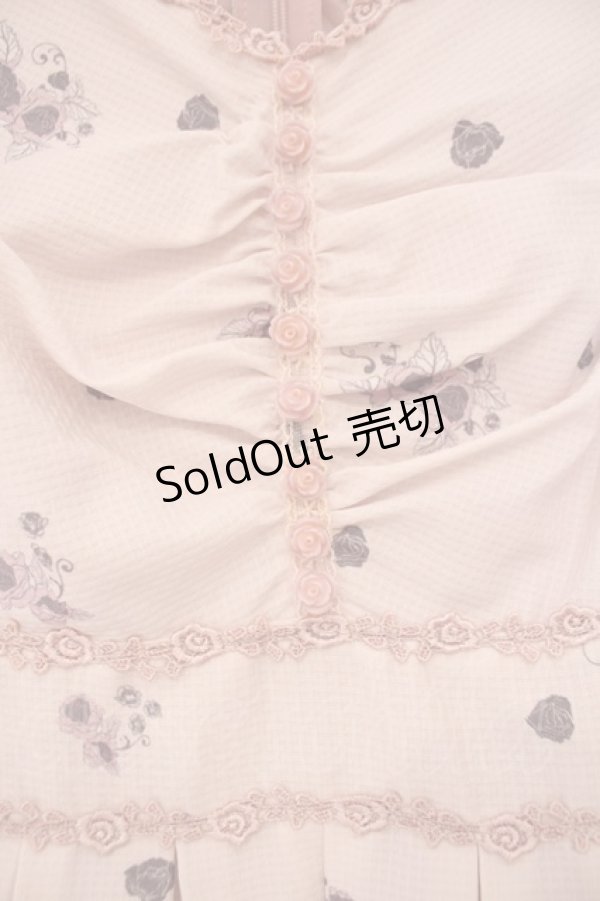 画像3: Secret Honey / ローズプリントワンピース -Sleeping Beauty ver- 2 ピンク O-26-01-29-089-CA-OP-OW-OS (3)
