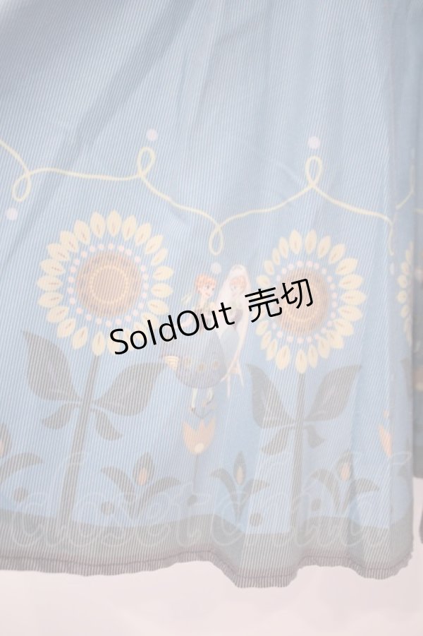 画像3: Secret Honey / ひまわり柄ワンピース(エルサのサプライズver) 2 ブルー×グリーン O-26-01-29-092-CA-OP-OW-OS (3)