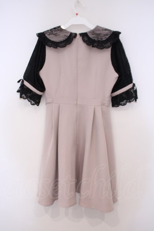 画像3: Rojita / サイドハートバックルビック衿ワンピース  ピンク×クロ O-26-01-29-008-LO-OP-IG-OS (3)