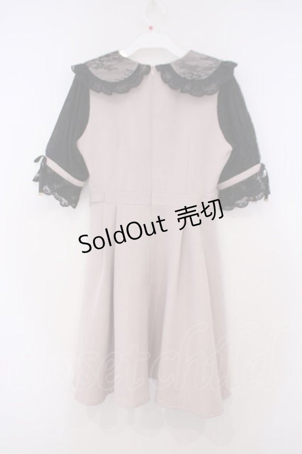 画像3: Rojita / サイドハートバックルビック衿ワンピース  ピンク×クロ O-26-01-29-008-LO-OP-IG-OS (3)