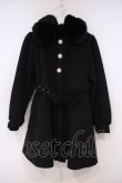 画像1: Rojita / ビジュ釦襟ファーコート F クロ O-26-01-29-009-LO-CO-OW-OS (1)