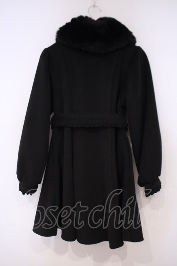 画像3: Rojita / ビジュ釦襟ファーコート F クロ O-26-01-29-009-LO-CO-OW-OS (3)