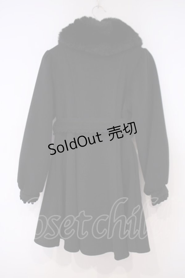 画像3: Rojita / ビジュ釦襟ファーコート F クロ O-26-01-29-009-LO-CO-OW-OS (3)