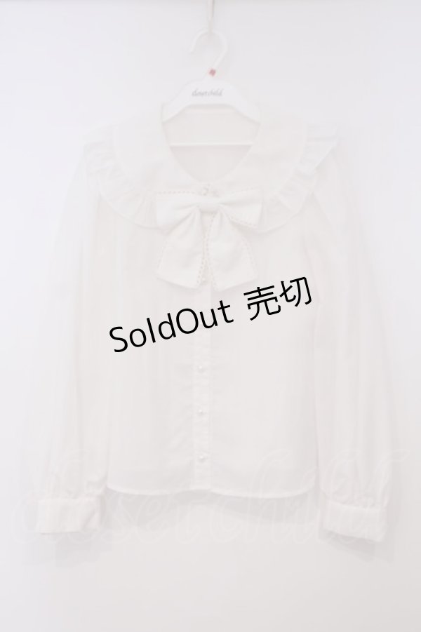 画像1: Ank Rouge / フリル襟ブラウス M シロ O-26-01-29-011-CA-BL-OW-OS (1)