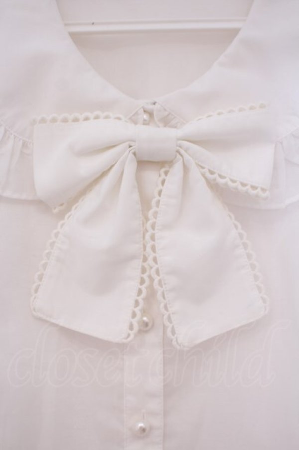 画像2: Ank Rouge / フリル襟ブラウス M シロ O-26-01-29-011-CA-BL-OW-OS (2)