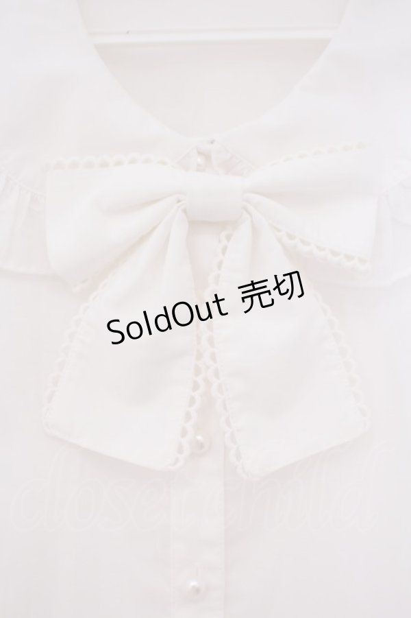 画像2: Ank Rouge / フリル襟ブラウス M シロ O-26-01-29-011-CA-BL-OW-OS (2)