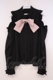 画像1: DearMyLove / ハートバックルリボンオフショルブラウス M クロ×ピンク O-26-01-29-012-EL-BL-OW-OS (1)
