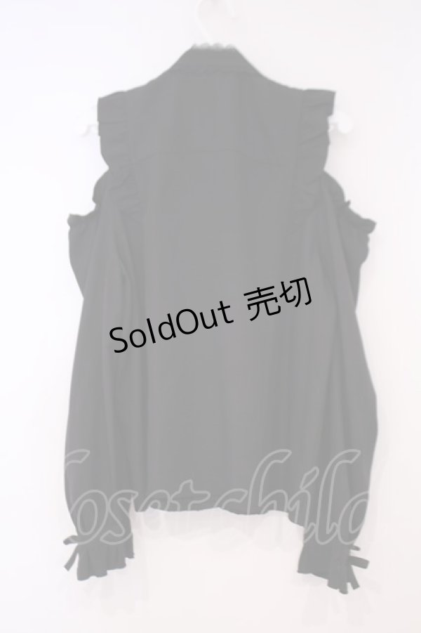 画像3: DearMyLove / ハートバックルリボンオフショルブラウス M クロ×ピンク O-26-01-29-012-EL-BL-OW-OS (3)