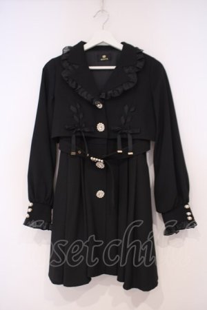 画像: Rojita / シアーフリルトレンチコート F クロ O-26-01-29-013-LO-CO-OW-OS