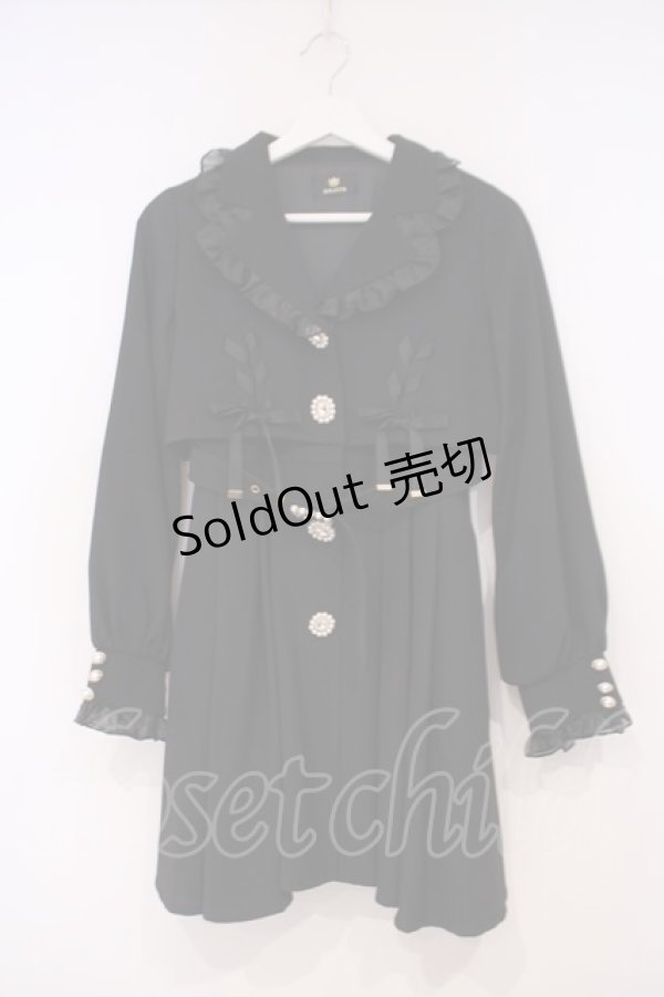 画像1: Rojita / シアーフリルトレンチコート F クロ O-26-01-29-013-LO-CO-OW-OS (1)