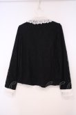 画像3: DearMyLove / ビジューブローチレースブラウス M クロ O-26-01-29-014-EL-BL-OW-OS (3)