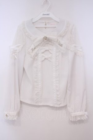 画像: LIZ LISA / ティアラリボンリブカットブラウス 0 シロ O-26-01-29-015-LO-TO-OW-OS