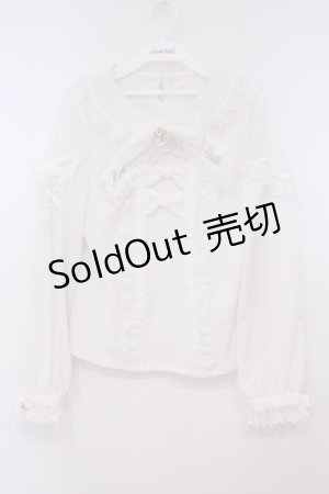 画像: LIZ LISA / ティアラリボンリブカットブラウス 0 シロ O-26-01-29-015-LO-TO-OW-OS