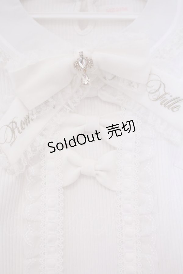 画像2: LIZ LISA / ティアラリボンリブカットブラウス 0 シロ O-26-01-29-015-LO-TO-OW-OS (2)