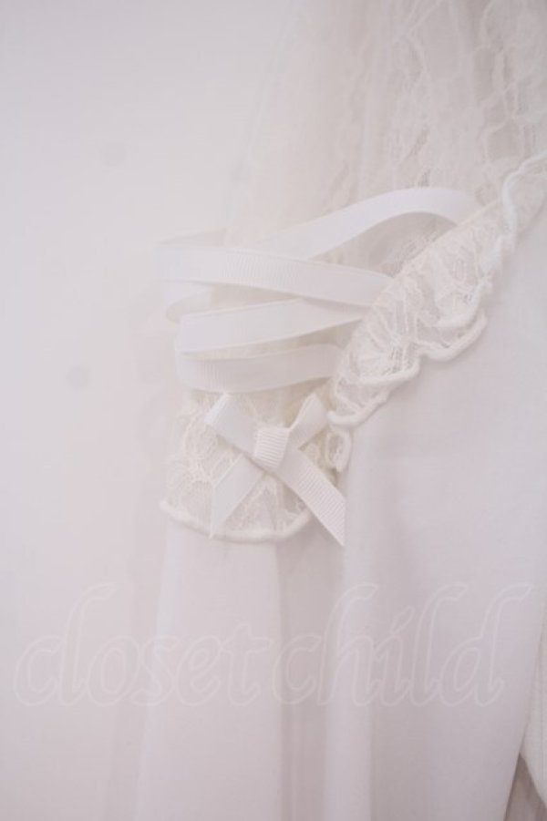 画像3: LIZ LISA / ティアラリボンリブカットブラウス 0 シロ O-26-01-29-015-LO-TO-OW-OS (3)