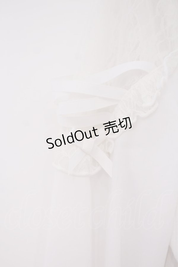 画像3: LIZ LISA / ティアラリボンリブカットブラウス 0 シロ O-26-01-29-015-LO-TO-OW-OS (3)