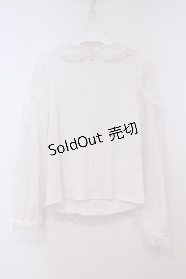 画像4: LIZ LISA / ティアラリボンリブカットブラウス 0 シロ O-26-01-29-015-LO-TO-OW-OS (4)